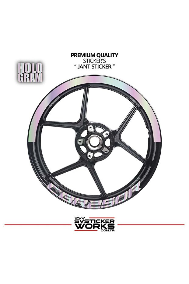 Honda Cbr 250 R Wheel Strip – Half Wheel Cover & Cbr 250 R Lettering Sticker Set
