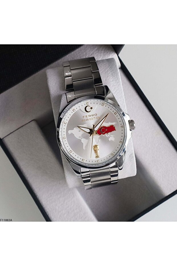 F11883A Men's Wristwatch with Steel Strap