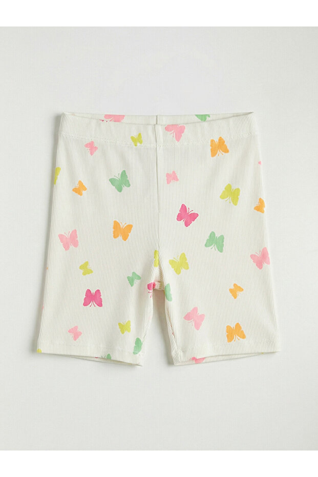 Nevavm Butterfly Printed Girls' Ribbed Leggings with a Difference