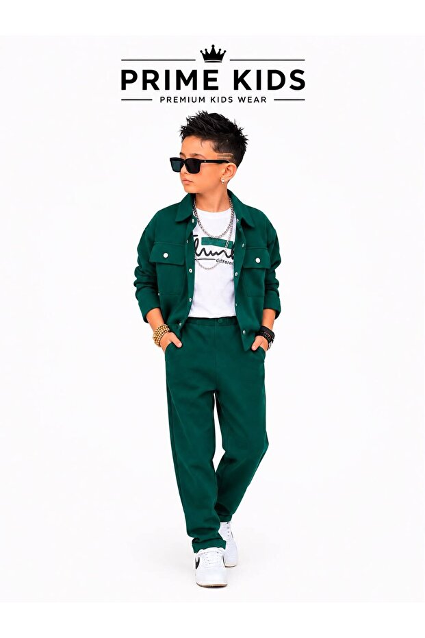 Boys' 3-Piece Set with Zipper, Ages 5-14