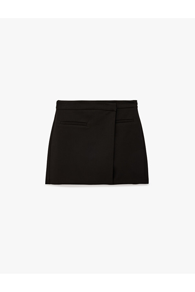 High Waist Mini Skirt with Pockets