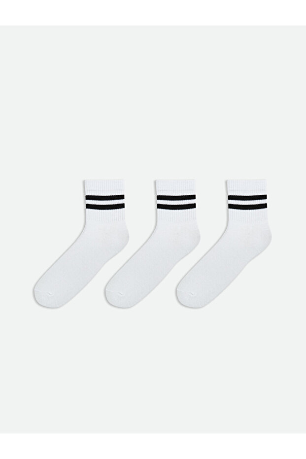 Rmz Gi̇yi̇m Farkiyla Striped Men's Socks 3-Pack