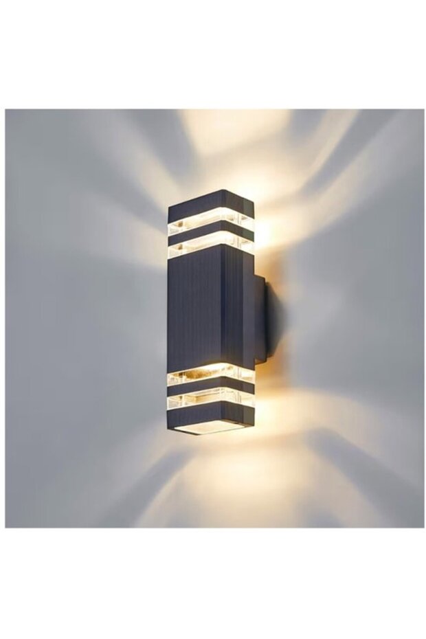 IP65 Anthracite Grey Outdoor Wall Light, GU10 3000K Warm White Exterior House Facade & Terrace Sconce Lamp