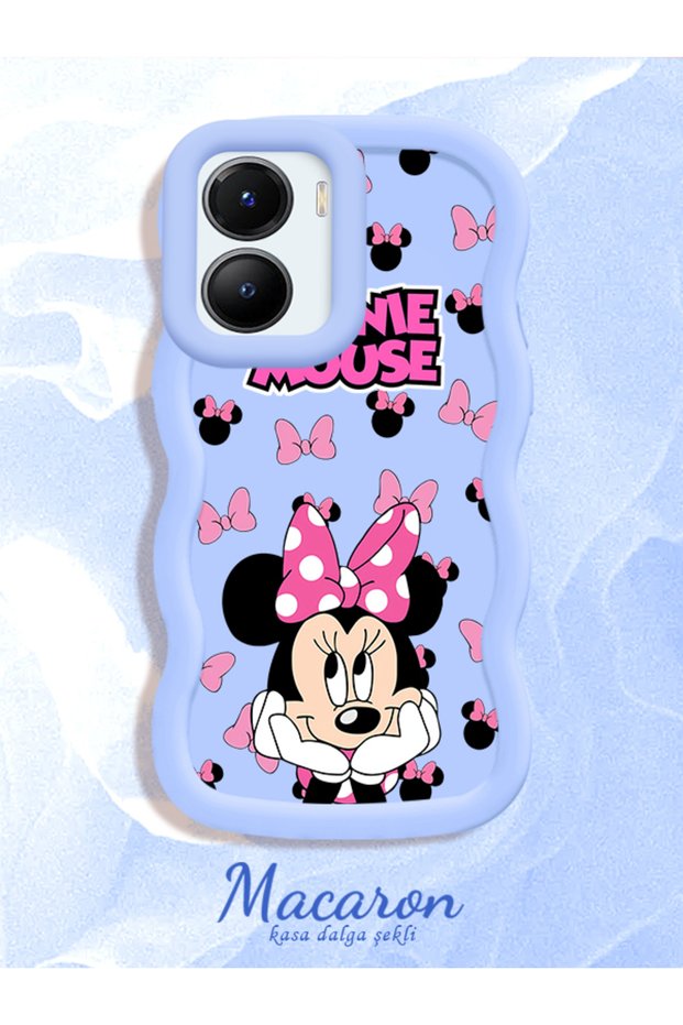 Vivo Y56 Compatible Wavy Frame Mouse Cartoon Patterned High Quality Silicone Phone Case