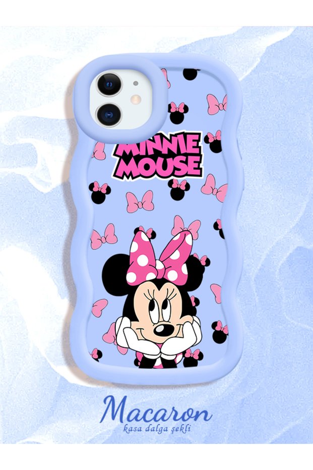 iPhone 11 Compatible Wavy Frame Mouse Cartoon Pattern Quality Silicone Phone Case