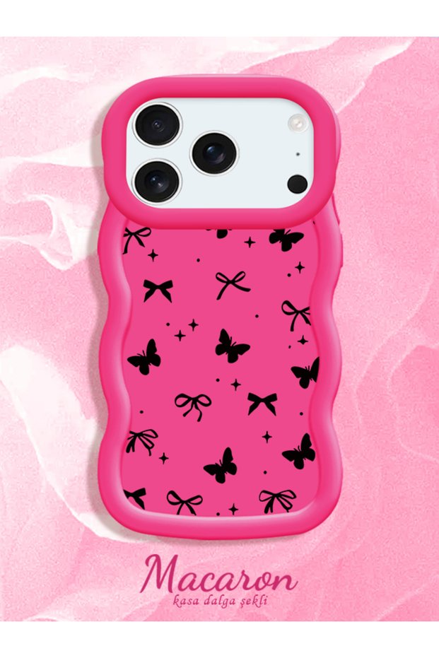 iPhone 17 Pro Max Compatible Slim Butterfly Bow Printed Soft Structure Daily Use Phone Case