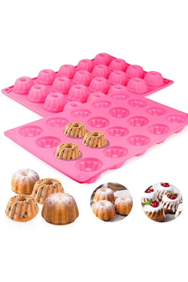 Silicone baking molds - flexible and non-stick - 2-pack