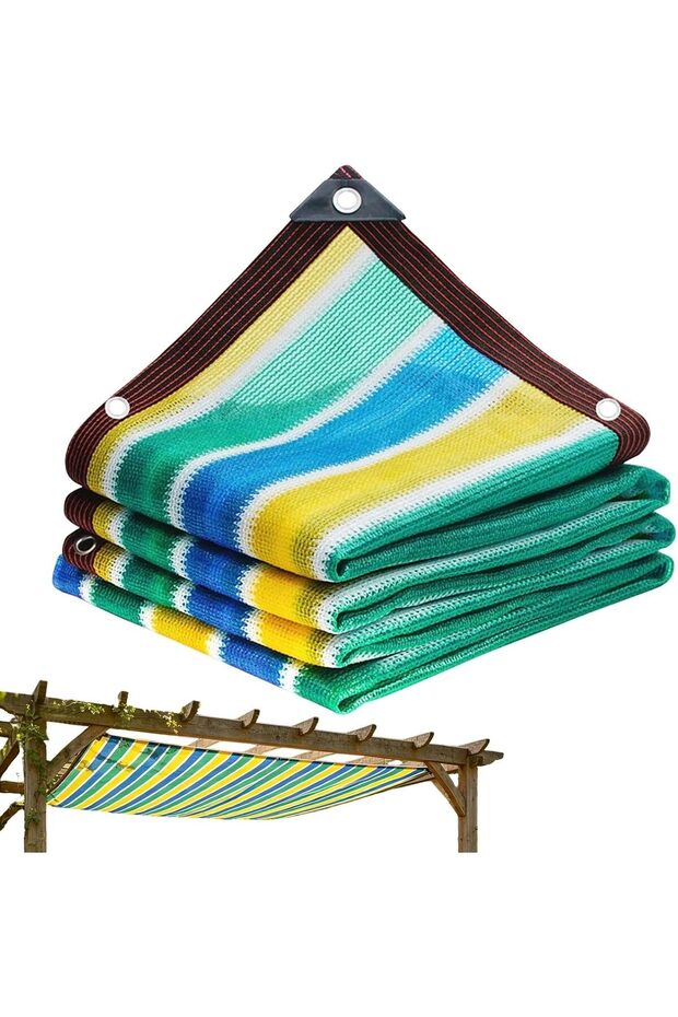 2x3m Outdoor Solar Shade Sail with Perforations, Breathable Patio Shading Net for Backyards, Wooden Decks, Pergolas and Greenhouses