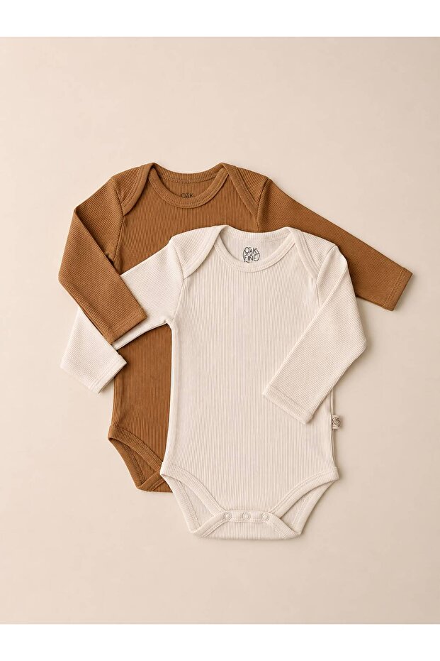 2-Pack 100% Organic Cotton Unisex Camisole Long Sleeve Baby Bodysuit