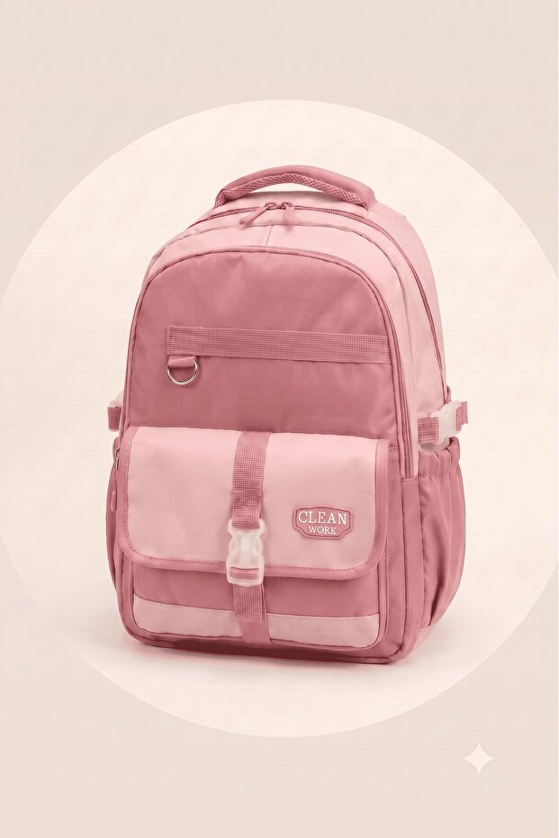 Water Resistant Satin Fabric Unisex Multi-Compartment Middle School,High School School Backpack Travel Bag