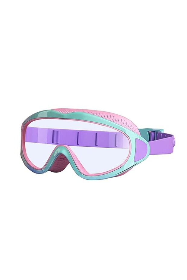 HD Anti-Fog Swimming Goggles for Children Teenagers Comfortable Breathable Snorkeling Diving Durable Lenses Secure Fit Pinkish-Purple