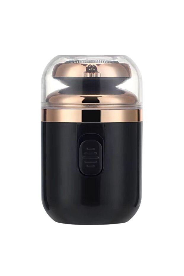 Portable mini electric shaver for men, USB interface, motor speed up to 6600 rpm - Black