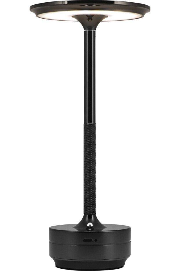 Rechargeable Wireless Dimmable Table Lamp - Modern Touch Control Lamp - Bedroom Night Light - Splash-Proof - 27cm - Black