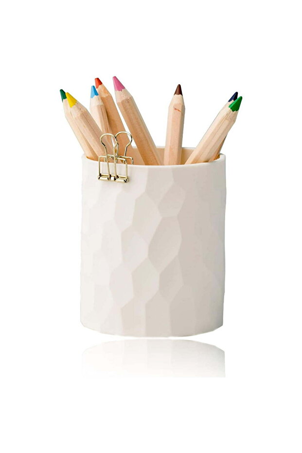Silicone pen holder, Nordic modern desktop cosmetic storage box, waterproof office supplies, multi-functional, beige, 2-pack.