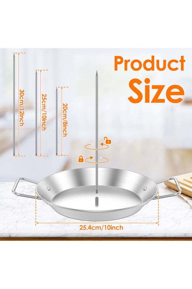 Style B BBQ Vertical Meat Skewer Stainless Steel Roasting Meat Spit Skewers Brazilian Spikes Barbecu