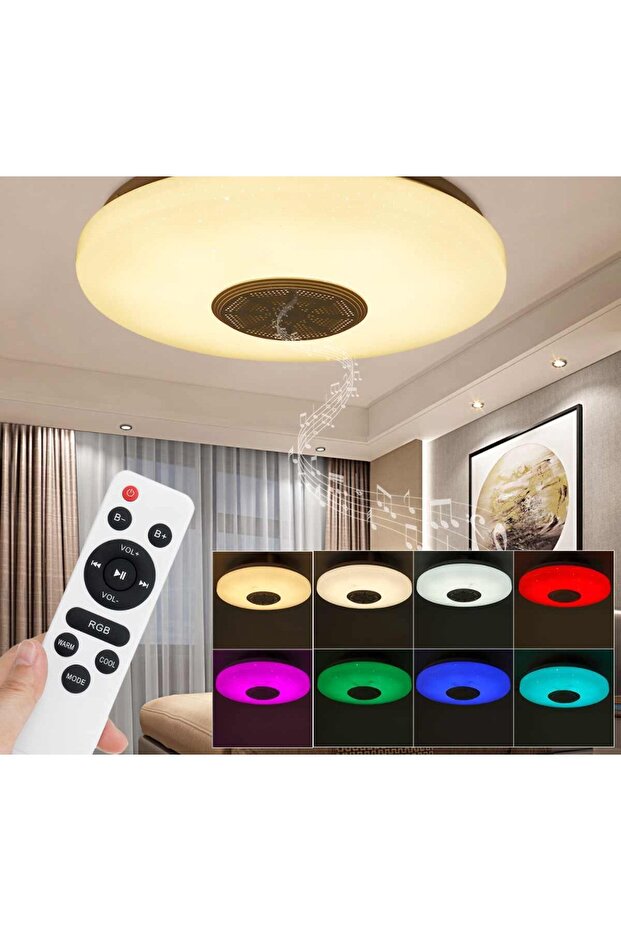 Smart LED Ceiling Light with Bluetooth Speaker - Ceiling Light - App Control