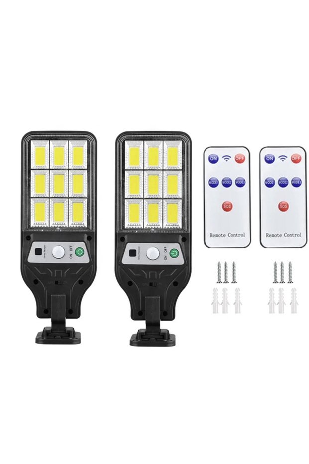 B-2PCS 500000LM Ultra Powerful Solar Lamp 120° Wide Range Lighting Outdoor Solar LED Lights 3 Modes