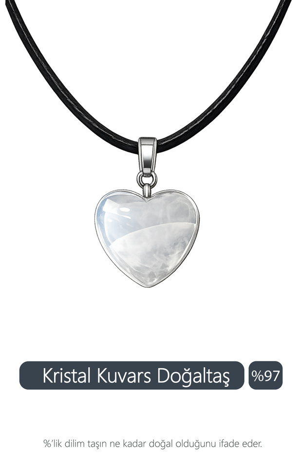 Original & Certified Crystal Quartz Natural Stone Necklace with Cord