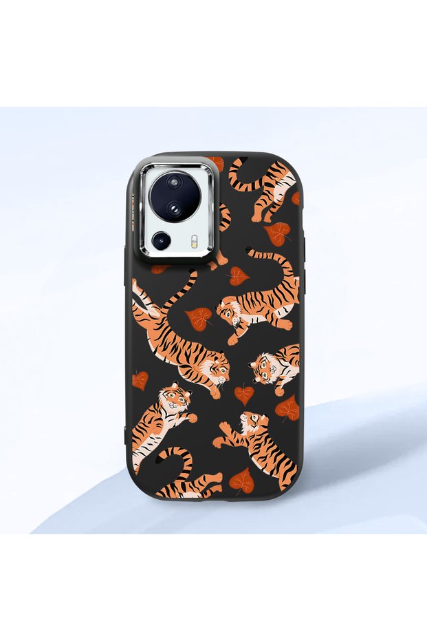 Mi 13 Lite Compatible Black Silicone Case with Shock-Absorbing Camera Protections