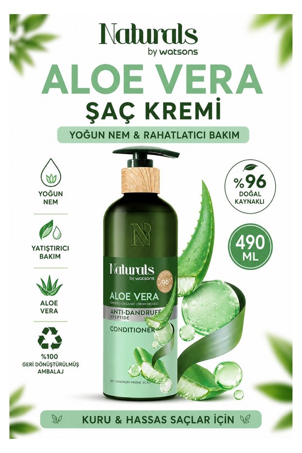 Soothing & Intense Moisture: Aloe Vera Conditioner 490 ml - Sensitive Scalp
