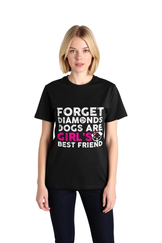 Dogs Are a Woman's Best Friend Printed Women's T-Shirt