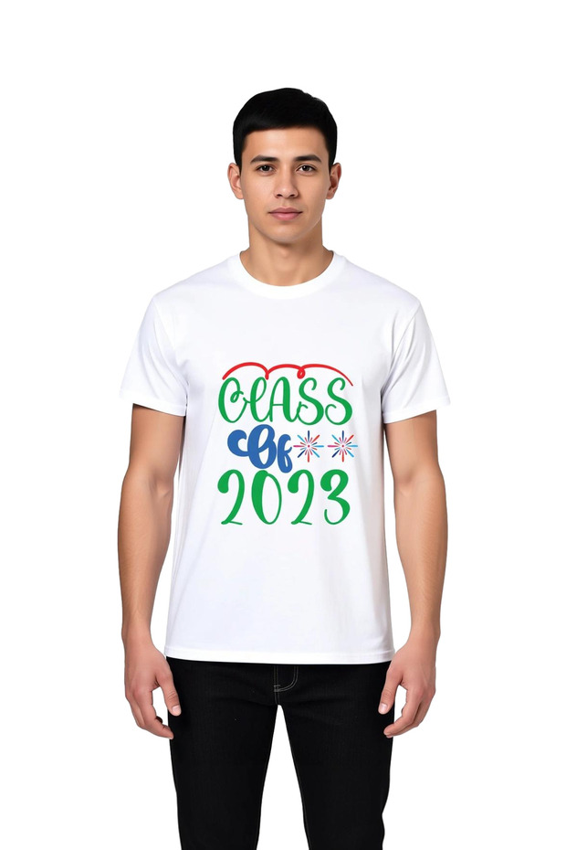 2023 Graduation Year Retro Design Printed Men's T-Shirt