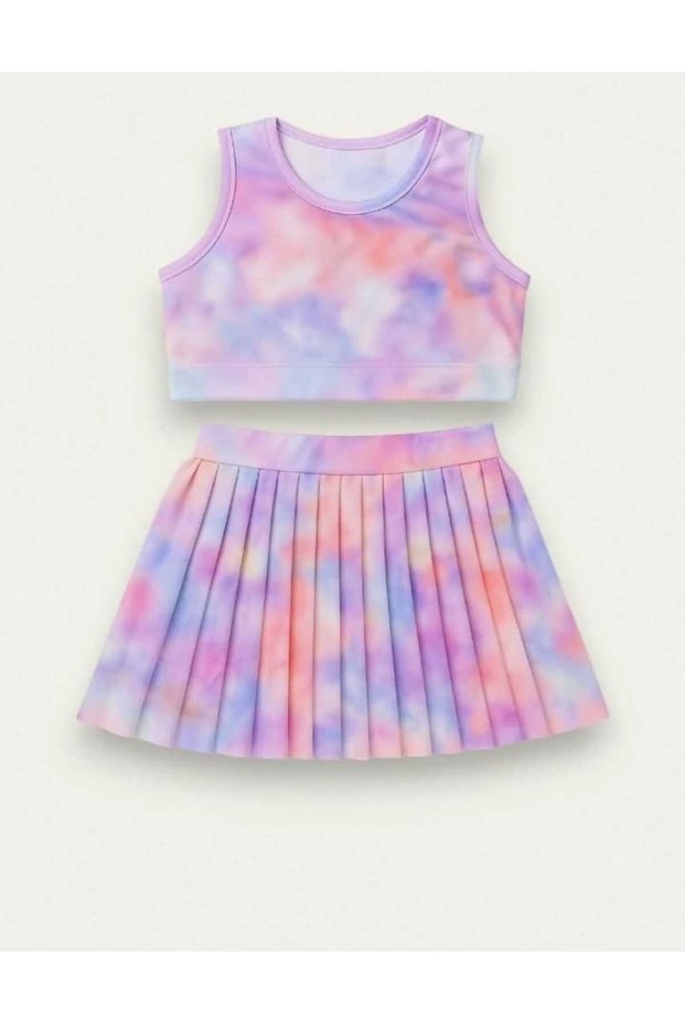 Girl's Sort Skirted Swimsuit Set 4-16 Years