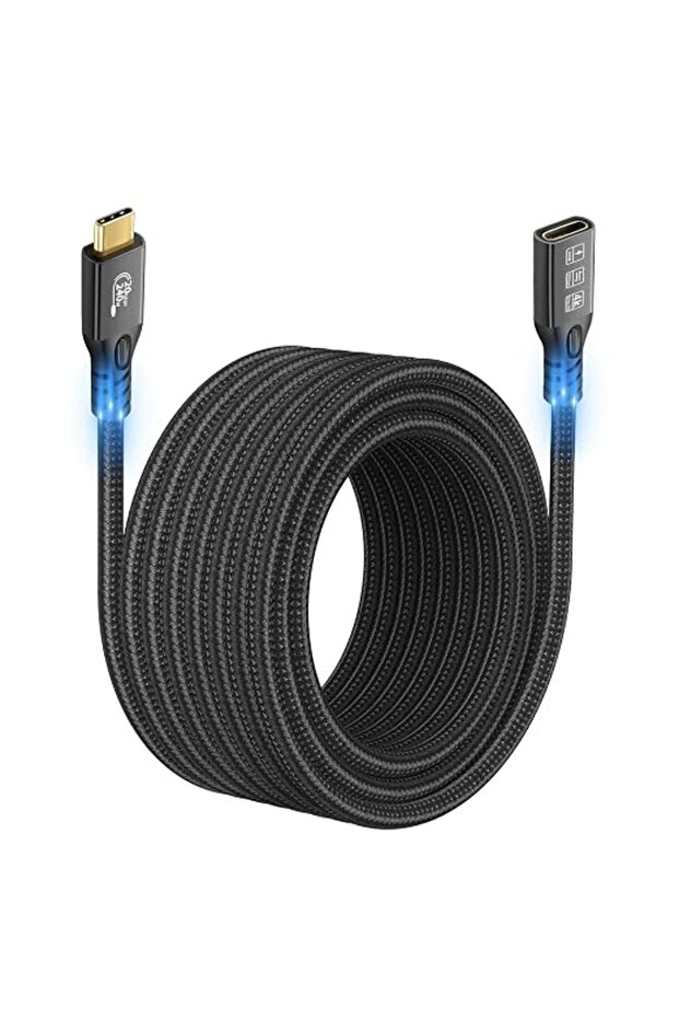 كابل تمديد USB C 3.2 بسرعة 20 جيجابت في الثانية، كابل تمديد USBC 3.2 Gen2 من النوع C ذكر إلى أنثى، دقة فائقة 4K@60Hz