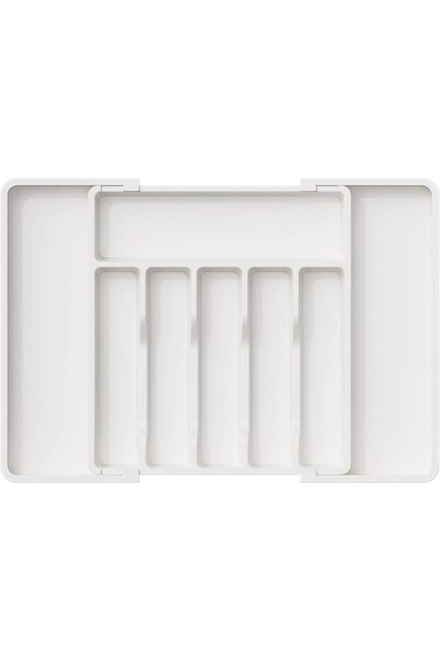 Kitchen Drawer Organizer, Expandable Utensil Tray, BPA Free Flatware Holder, Adjustable Plastic Stor