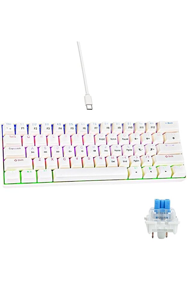 كيبورد العاب ميكانيكي باضاءة خلفية LED من ييليما، 104 مفتاح سريع الاستجابة واجهة USB، كيبورد سلكي مق