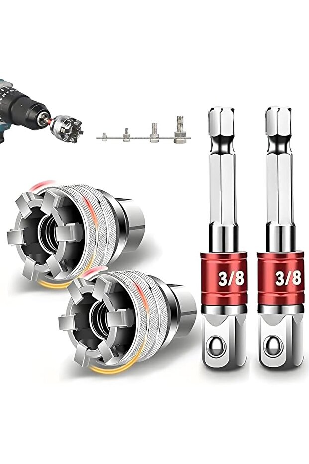 2 Sets Adjustable Universal Socket Wrench Tool Set - Multi-Function 10mm-19mm Universal Maintenance