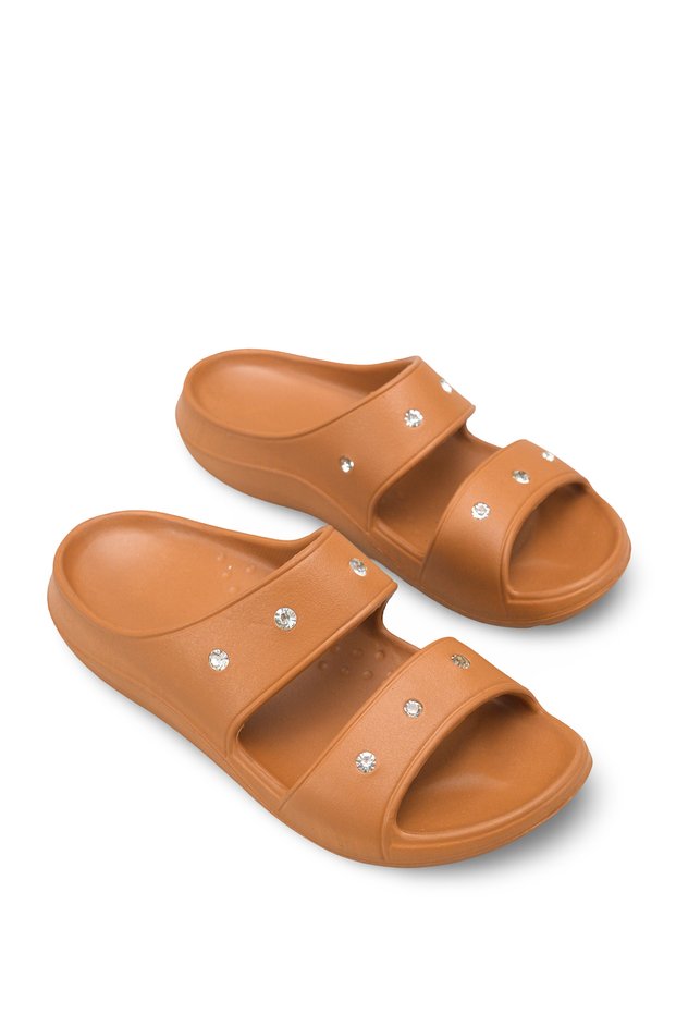 Elara Clara Women's Slippers 001231 Tan