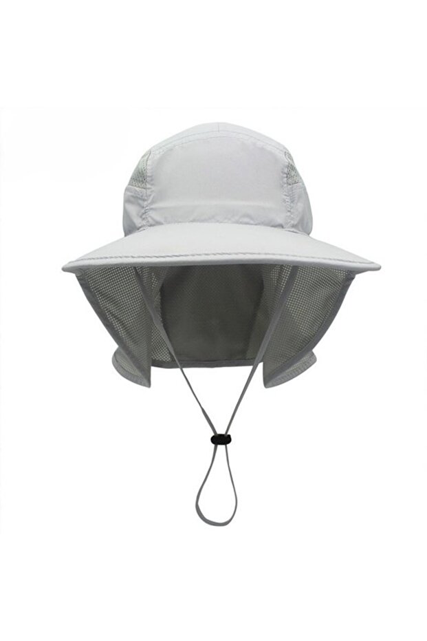 Sun hat with neck protection UPF50+ dark blue.