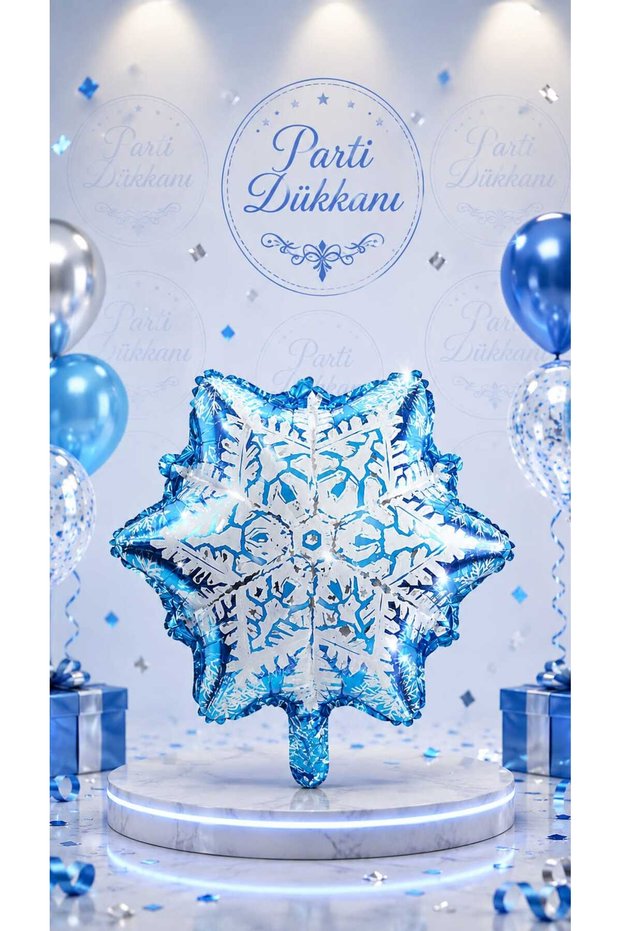 Blue Snowflake Foil Balloon 58X50 cm Helium Compatible Winter New Year Christmas Themed Party Decoration Balloon