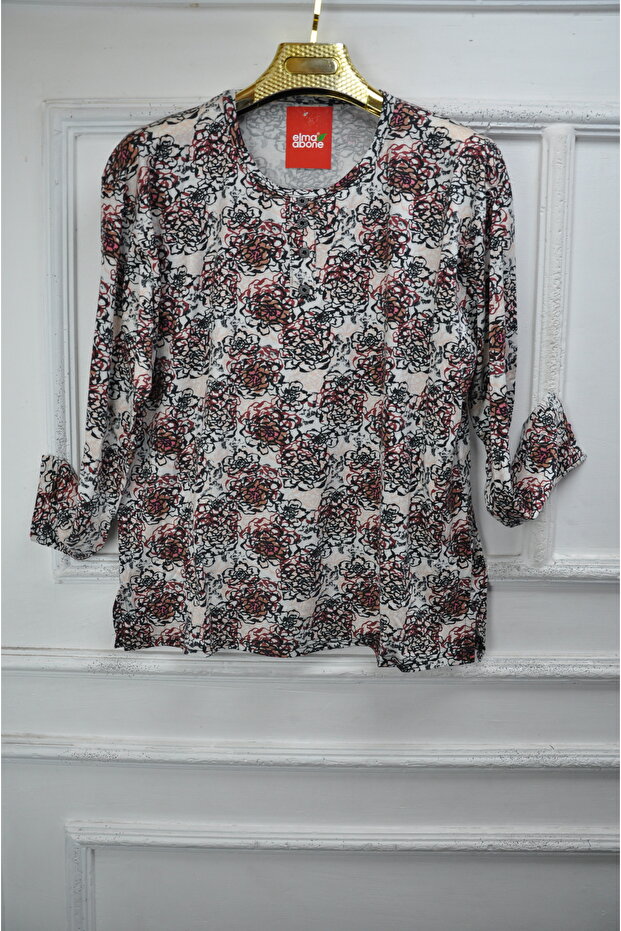 Plus Size Women's Combed Cotton Blouse