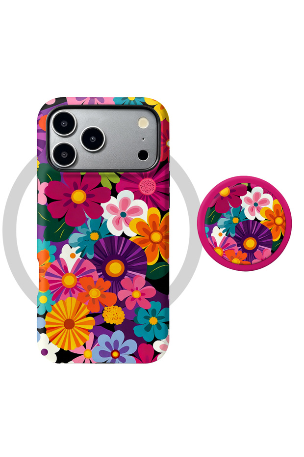 iPhone17 Pro Max DF-2H1QNZJ-JSS167 Flower Magnetic Case For iPhone 17 16 15 14 13 12 11 Pro Max Air