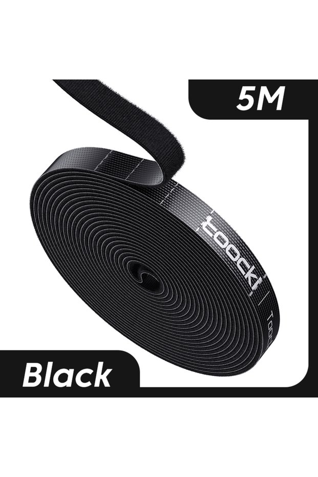 toocki 5M Black Toocki Cable Organizer Cable Management Tearable Organizador Cables Winder Ties Phon