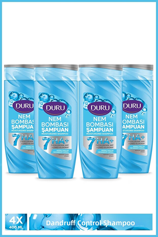 Moisture Bomb Anti-Dandruff Shampoo Effective Against Dandruff for Hair with Dandruff 4X400 ml