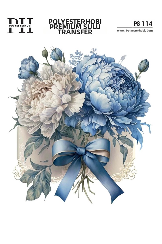 Premium Water Transfer 25X35 cm Flower Patterned Ps 114