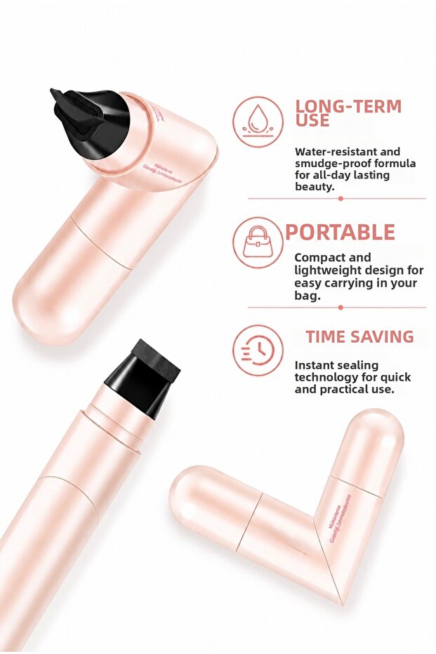 Cat Eye Stamp Eyeliner | 3 Seconds Symmetrical Tail Eyeliner | Double-Sided Water Resistant