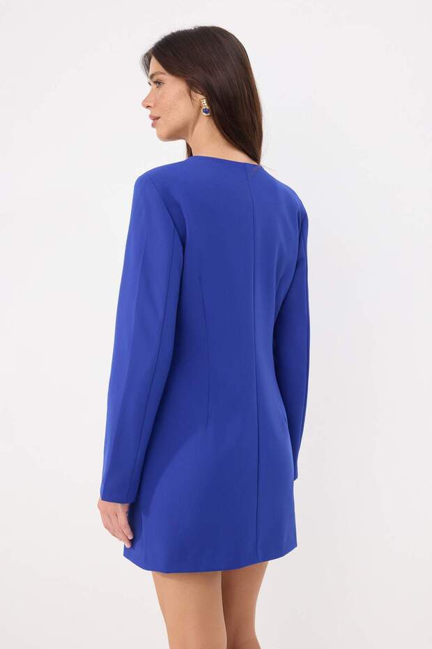 Saks Kısa / Mini Dokuma Ceket Elbise TWOSS26EL00143 - 4