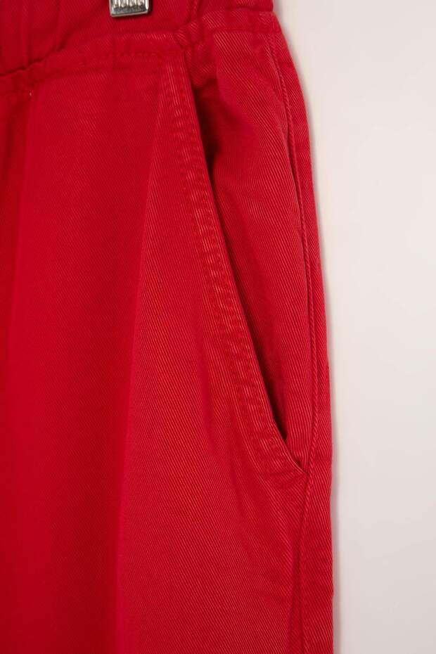 Kırmızı More Sustainable %100 Tencel™ Beli Lastikli Yüksek Bel Jeans TWOSS24JE00203 - 6
