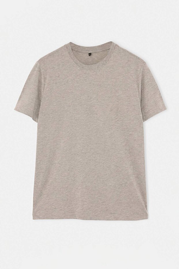 Grimelanj-Siyah-Beyaz-Haki-Lacivert 5'li Slim/Dar 5'li Paket %100 Tok Kumaş T-shirt TMNAW20TS0243 - 12