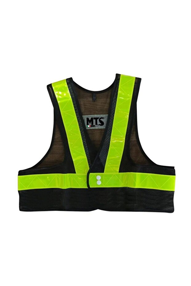 Motorcycle Reflective Vest Braided Fabric 3mm Reflector Motor Vest Neon