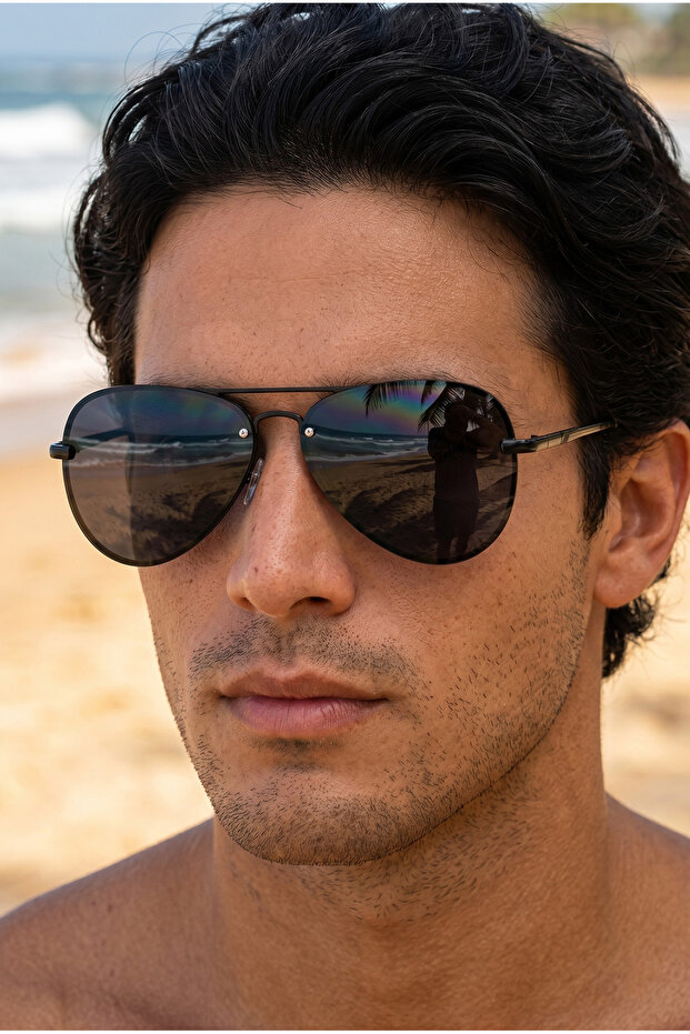 Belletti Black Drop Police Pilot Polarized Men's Sunglasses Bl2104