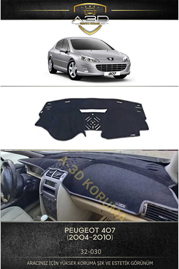 Peugeot 407 Dashboard Protection Protective Cover Carpet Cover Accessory Spare Part