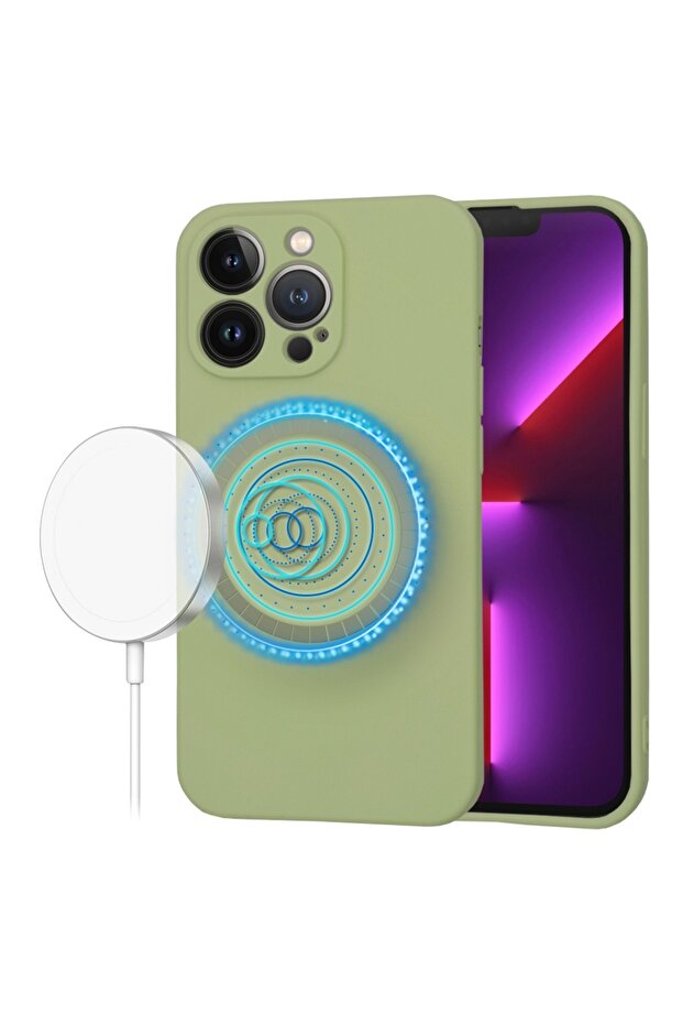 Husă pentru iPhone 13 Pro - Techsuit SoftFlex MagSafe - Matcha