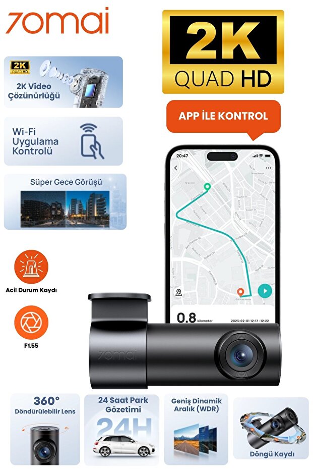 M310 Plus 2K Ön Araç Kamerası - 1