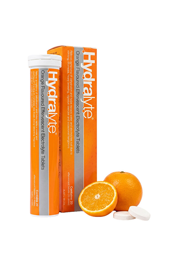 Effervescent Electrolyte Tablets – Orange – Rehydrates Faster Than Water Alone – 20 Effervescent Tablets – Made in Germany