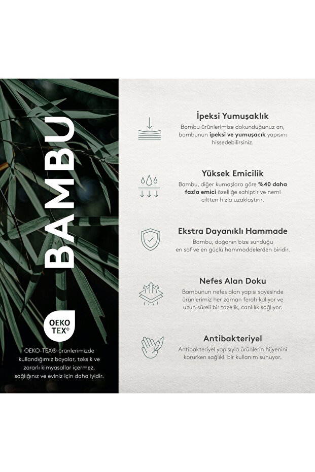 Solıd Bambu Yüz Havlusu 50X90 Cm Ekru - 5